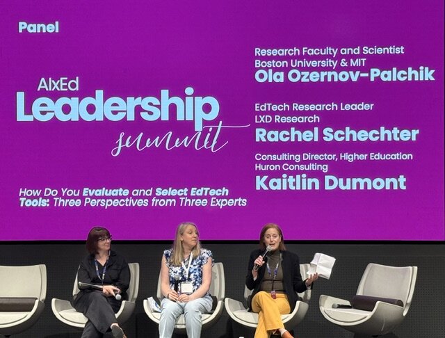 Ola Ozernov-Palchik on the &ldquo;How Do You Evaluate and Select EdTech Tools&rdquo; panel at the AIxEd Leadership Summit